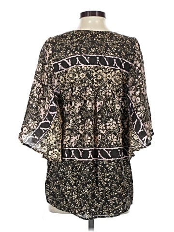 Sunner 3/4 Sleeve Silk Top (view 2)