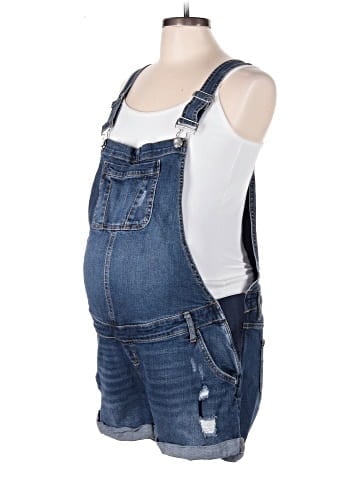 Indigo Blue Overall Shorts (view 1)