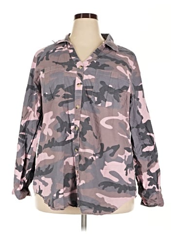 Ashley Stewart Long Sleeve Button-Down Shirt (view 1)