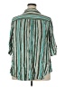Catherines 100% Rayon Stripes Teal 3/4 Sleeve Button-Down Shirt Size 2X - photo 2