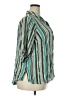 Catherines 100% Rayon Stripes Teal 3/4 Sleeve Button-Down Shirt Size 2X - photo 4