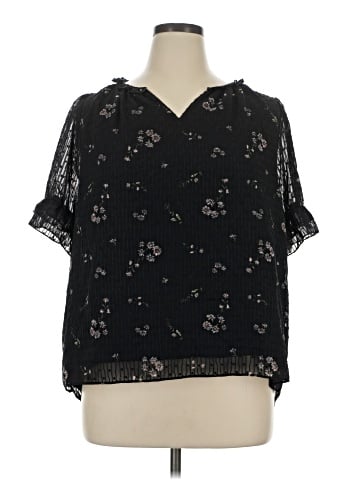 Kaari Blue Short Sleeve Blouse (view 1)