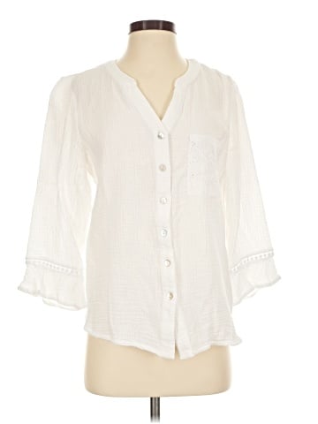 Alfred Dunner 3/4 Sleeve Button-Down Shirt (view 1)