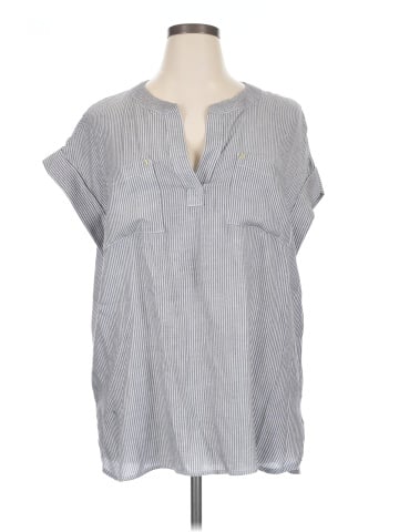 Jones New York Signature Short Sleeve Blouse (view 1)