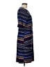 Connected Apparel Stripes Blue Casual Dress Size 12 - photo 4