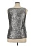 Talbots 100% Polyester Silver Tank Top Size 14 - photo 2