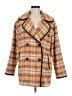 CAbi 100% Polyester Plaid Yellow Orange Coat Size M - photo 1