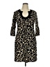 En Focus Studio Animal Print Black Casual Dress Size 14 - photo 1