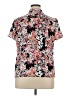 212 Collection 100% Polyester Floral Black Short Sleeve Blouse Size XL - photo 2