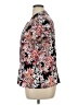 212 Collection 100% Polyester Floral Black Short Sleeve Blouse Size XL - photo 5