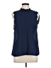 ModCloth 100% Polyester Blue Sleeveless Blouse Size L - photo 1