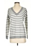 Gap 100% Cotton Stripes Gray Pullover Sweater Size S - photo 1