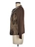 Peter Nygard 100% Leather Metallic Brown Leather Jacket Size M (estimated) - photo 5