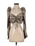 Mable 100% Polyester Gray 3/4 Sleeve Blouse Size M - photo 1