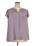 Daniel Rainn 100% Polyester Purple Short Sleeve Blouse Size 3X - photo 1