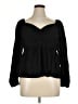 Old Navy 100% Rayon Black Long Sleeve Blouse Size XL - photo 1