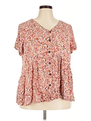Indigo Rose Short Sleeve Blouse (view 1)