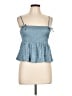 American Eagle Outfitters 100% Polyester Blue Sleeveless Top Size L - photo 1