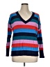 Halogen Stripes Blue Pullover Sweater Size XL - photo 1