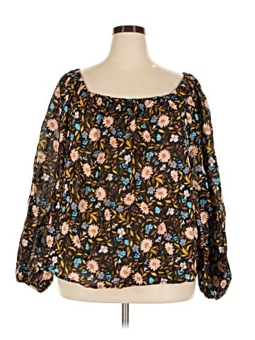 a.n.a. A New Approach Long Sleeve Blouse (view 1)