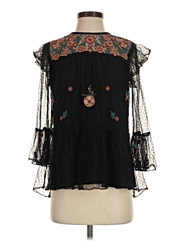Zara Basic 3/4 Sleeve Blouse (view 1)