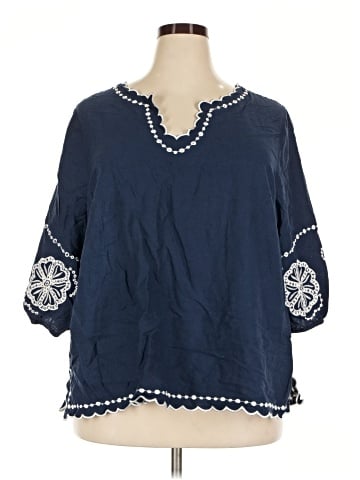 Calypso St. Barth 3/4 Sleeve Blouse (view 1)