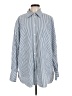 Gap 100% Cotton Stripes Blue Long Sleeve Button-Down Shirt Size L (tall) - photo 1