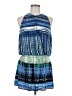 Ramy Brook 100% Polyester Graphic Blue Cocktail Dress Size M - photo 1