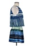 Ramy Brook 100% Polyester Graphic Blue Cocktail Dress Size M - photo 4