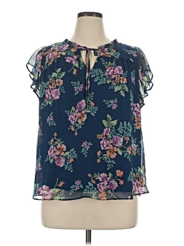 LC Lauren Conrad Short Sleeve Blouse (view 1)