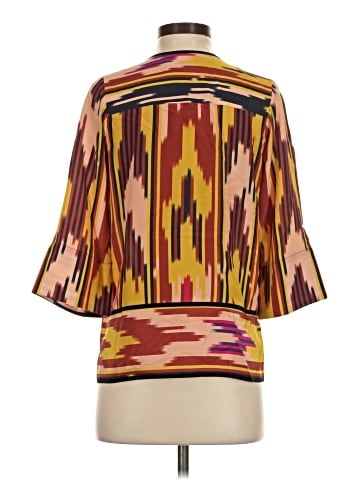 Lauren Moffatt 3/4 Sleeve Silk Top (view 2)