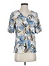 Adrienne Vittadini 100% Polyester Blue Short Sleeve Blouse Size S - photo 1