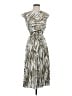 Nine West 100% Polyester Animal Print Silver Casual Dress Size S - photo 1