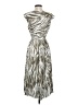 Nine West 100% Polyester Animal Print Silver Casual Dress Size S - photo 2