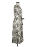 Nine West 100% Polyester Animal Print Silver Casual Dress Size S - photo 4