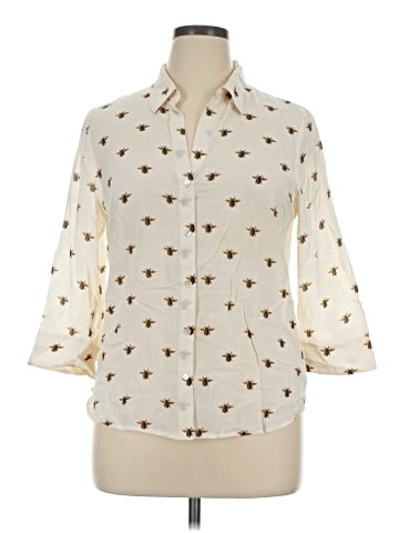 L'Agence 3/4 Sleeve Button-Down Shirt (view 1)