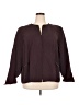 Perceptions 100% Polyester Burgundy Long Sleeve Blouse Size 24 - photo 1