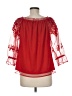 Pastel 100% Polyester Red 3/4 Sleeve Blouse Size M - photo 2