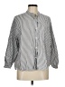 Levi's 100% Cotton Stripes Gray Long Sleeve Blouse Size M - photo 1