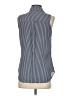 Express Outlet 100% Polyester Stripes Blue Sleeveless Blouse Size S - photo 2