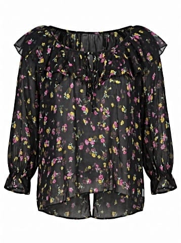Johnny Was 3/4 Sleeve Silk Top (view 1)