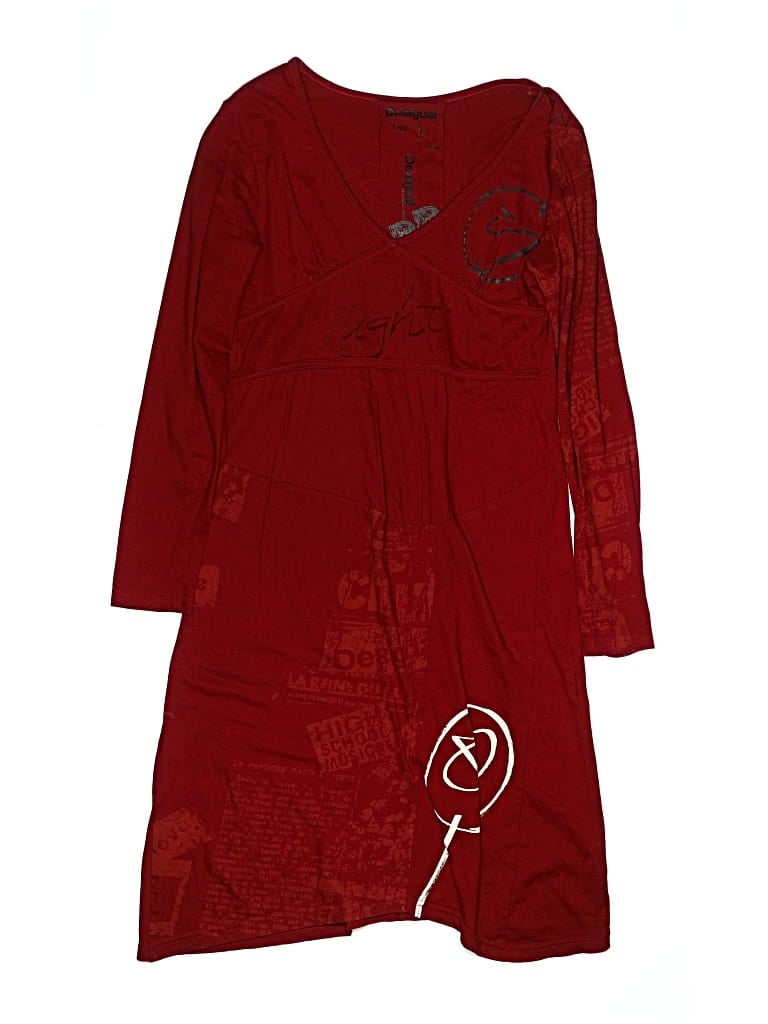Pre-owned Desigual Kids' Dress In Burgundy