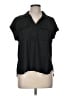 Rose + Olive 100% Polyester Black Short Sleeve Blouse Size M - photo 1