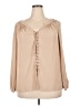 Ramy Brook 100% Polyester Tan Long Sleeve Blouse Size XXL (estimated) - photo 1