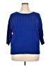 Apt. 9 Solid Black Blue 3/4 Sleeve Top Size XXL - photo 1