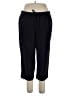 Basic Editions 100% Cotton Solid Black Casual Pants Size XL - photo 1
