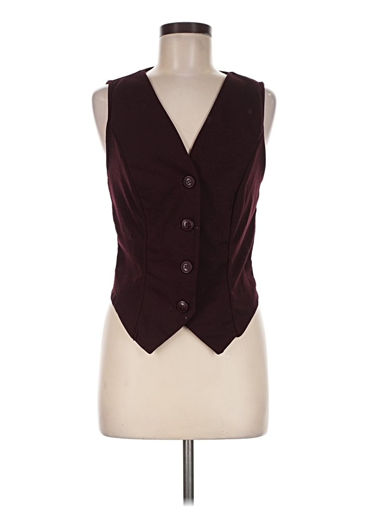 Pre-owned Shein Vest In Burgundy