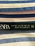 Zara Stripes Blue Long Sleeve Button-Down Shirt Size XS - photo 7