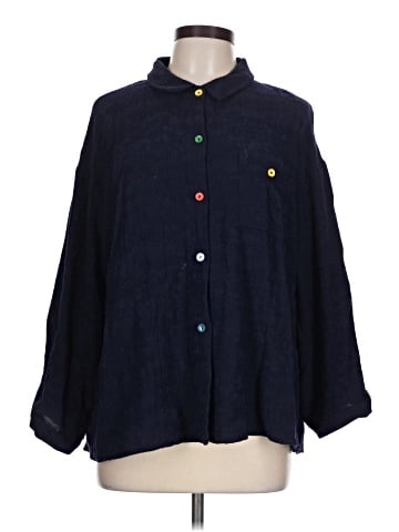 Bella Blue 3/4 Sleeve Button-Down Shirt (view 1)