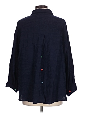 Bella Blue 3/4 Sleeve Button-Down Shirt (view 2)